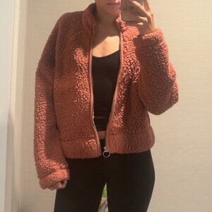 Hollister Size Medium Pink Fleece Zip Up